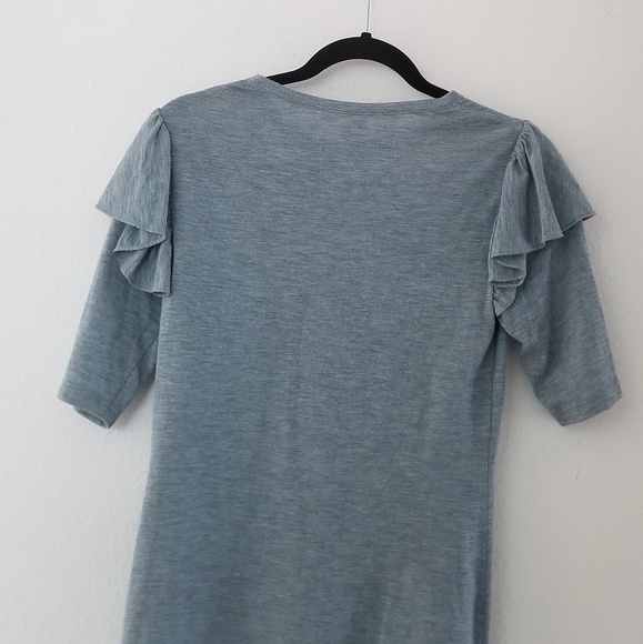 Rebecca Taylor Melange crew neck blue top size s - Picture 5 of 8